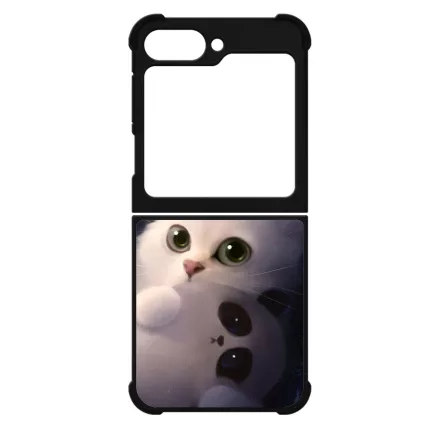 cica cicás macska macskás panda pandás Samsung Galaxy Z Flip 6 tok