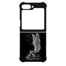 angyal angyalos fekete bukott Samsung Galaxy Z Flip 6 tok