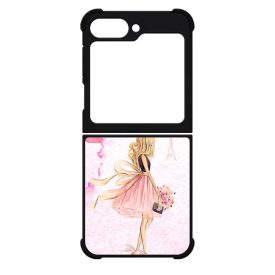 virágos fashion menyasszony párizs paris eiffel torony tavaszi Samsung Galaxy Z Flip 6 tok