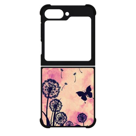 pillangós lepkés pitypang tavaszi Samsung Galaxy Z Flip 6 tok