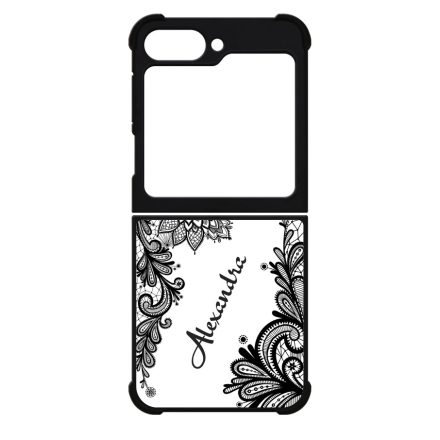 kérd a neveddel csipkés csajos Samsung Galaxy Z Flip 6 tok