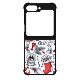 téli karácsonyi mintás textúra Samsung Galaxy Z Flip 6 tok