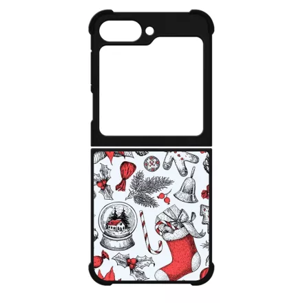 téli karácsonyi mintás textúra Samsung Galaxy Z Flip 6 tok