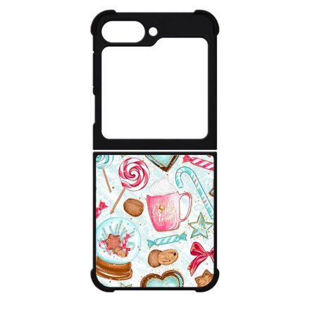 téli karácsonyi csajos mintás Samsung Galaxy Z Flip 6 tok