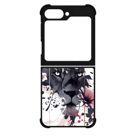 Gyönyörű oroszlán ajándék nőknek valentin napra Samsung Galaxy Z Flip 6 tok