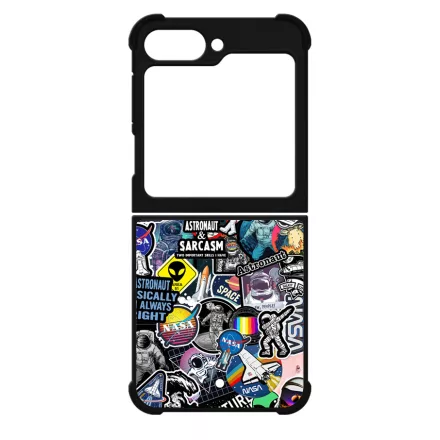 NASA matricabomba astronaut űrhajós stickerbomb Samsung Galaxy Z Flip 6 tok