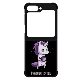 Unikornis - morcos reggel unicorn egyszarvú Samsung Galaxy Z Flip 6 tok