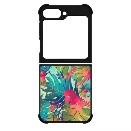 Tropical Beauty - Nyári trópusi mintás Samsung Galaxy Z Flip 6 tok