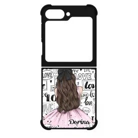 Kérd a Neveddel - LOVE Girl szerelem valentin napi Samsung Galaxy Z Flip 6 tok