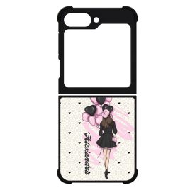 Kérd a Neveddel - Ballon Girl - Pink szerelem valentin napi Samsung Galaxy Z Flip 6 tok