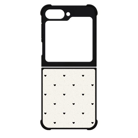 Elegáns szívecskés - CREAM - szives csajos Samsung Galaxy Z Flip 6 tok