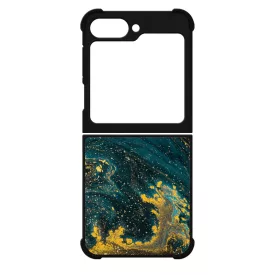 Luxury Blue Aranylo marvany Samsung Galaxy Z Flip 6 tok