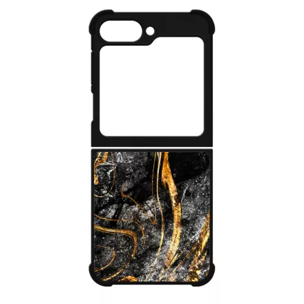Luxury Golden Black marvanyos marvany mintas Samsung Galaxy Z Flip 6 tok