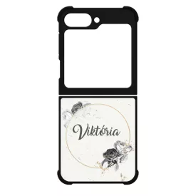 marble marvany mintas Rozsa viragos Samsung Galaxy Z Flip 6 tok