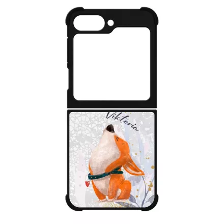Cuki corgi kutyus - Téli mintás Samsung Galaxy Z Flip 6 tok