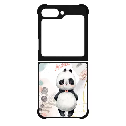 Édes kis Panda - Téli mintás Samsung Galaxy Z Flip 6 tok