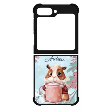 Kakaós hörcsög - Téli mintás Samsung Galaxy Z Flip 6 tok