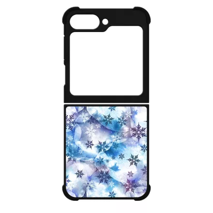 Téli Szépséges Hópihe mintás Samsung Galaxy Z Flip 6 tok