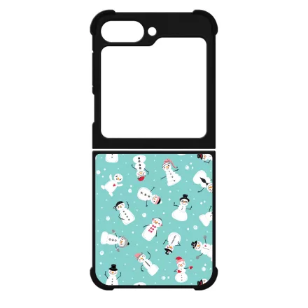 Cuki hóember mintás - Téli mintás Samsung Galaxy Z Flip 6 tok