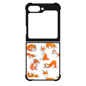 Rajzolt Róka mintás Samsung Galaxy Z Flip 6 tok