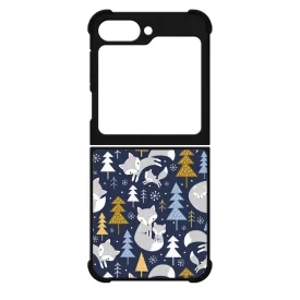 Tündéri Karácsonyi róka mintás Samsung Galaxy Z Flip 6 tok