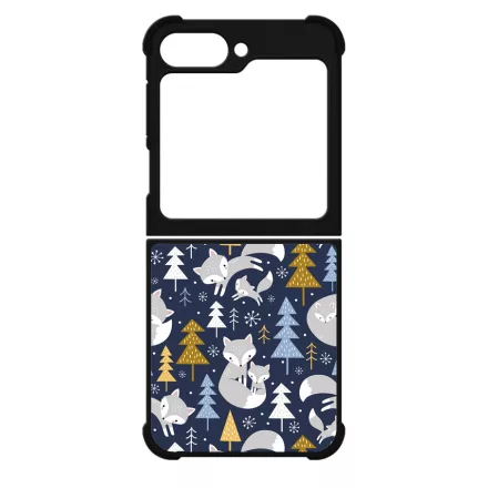 Tündéri Karácsonyi róka mintás Samsung Galaxy Z Flip 6 tok