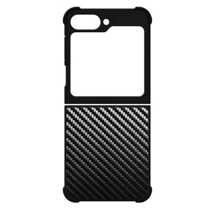 Ezüst karbon fiber mintás Samsung Galaxy Z Flip 6 tok