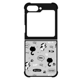 Mrrr Cuki Cica mintás Samsung Galaxy Z Flip 6 tok