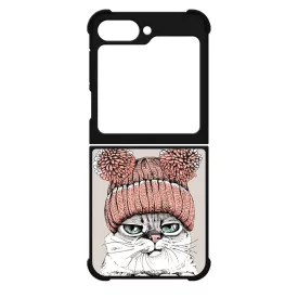 Cuki sapkás cica Samsung Galaxy Z Flip 6 tok