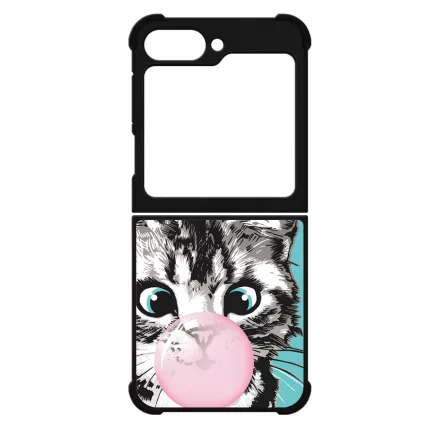 Bubble Cat - cica mintás Samsung Galaxy Z Flip 6 tok