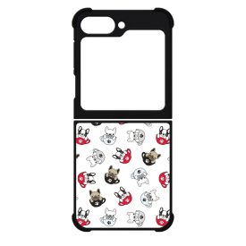 Cuki kávé és kutya mintás Samsung Galaxy Z Flip 6 tok