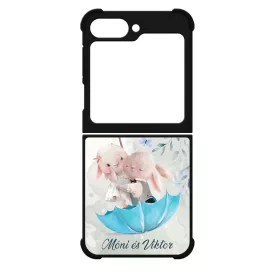 Neves cukisagok kollekcio Esernyos nyuszi szerelem Samsung Galaxy Z Flip 6 tok