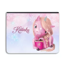   Kérd a neveddel - Unikornis és kávé - Univerzális Tablet tok