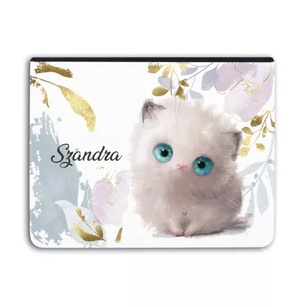 Kérd a neveddel - A nevem Hógolyó - Cuki cicus - Univerzális Tablet tok