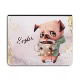 Kérd a Neveddel - Kávés kutyus - Univerzális Tablet tok