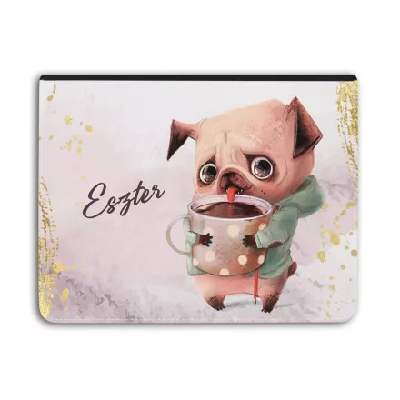 Kérd a Neveddel - Kávés kutyus - Univerzális Tablet tok