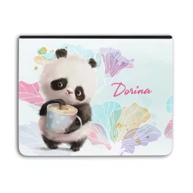 Kérd a Neveddel - Kávés Panda - Univerzális Tablet tok