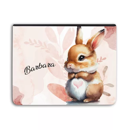 Kérd a Neveddel - Szíves pocakú nyuszika - Univerzális Tablet tok