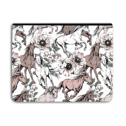 Gyönyörű vintage lovas mintás - Univerzális Tablet tok