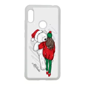 Kérd a neveddel - Lány & Maci - csajos karácsony Xiaomi átlátszó tok