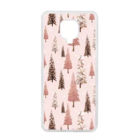 Rózsaszín karácsonyi fenyőfa mintás Xiaomi tok