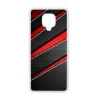 Piros fekete csíkos karbon mintás Xiaomi tok