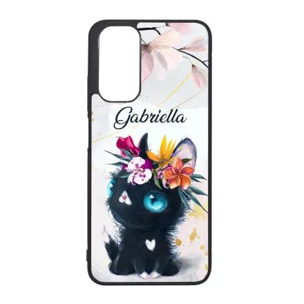 Kérd a neveddel - Tündéri fekete cicus szilikon Xiaomi tok