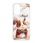 Kérd a neveddel - Cuki virágos hörcsög szilikon Xiaomi tok