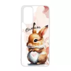 Kérd a neveddel - Szíves pocakú nyuszika szilikon Xiaomi tok