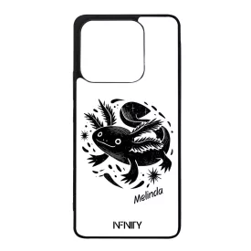 Névvel kérhető - Fekete-fehér Axolotl Xiaomi szilikon tok