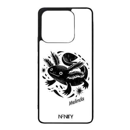 Névvel kérhető - Fekete-fehér Axolotl Xiaomi szilikon tok