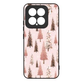 Rózsaszín karácsonyi fenyőfa mintás Xiaomi Mi 15 tok