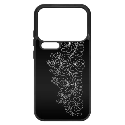 Elegant Matyó - Black magyar mintás hungarian folk Xiaomi Mi 17 Pro tok
