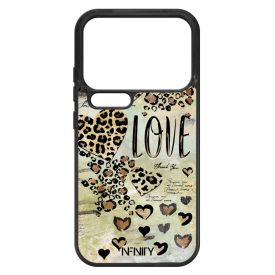 Szépséges leopárd mintás szívek Xiaomi Mi 17 Pro tok